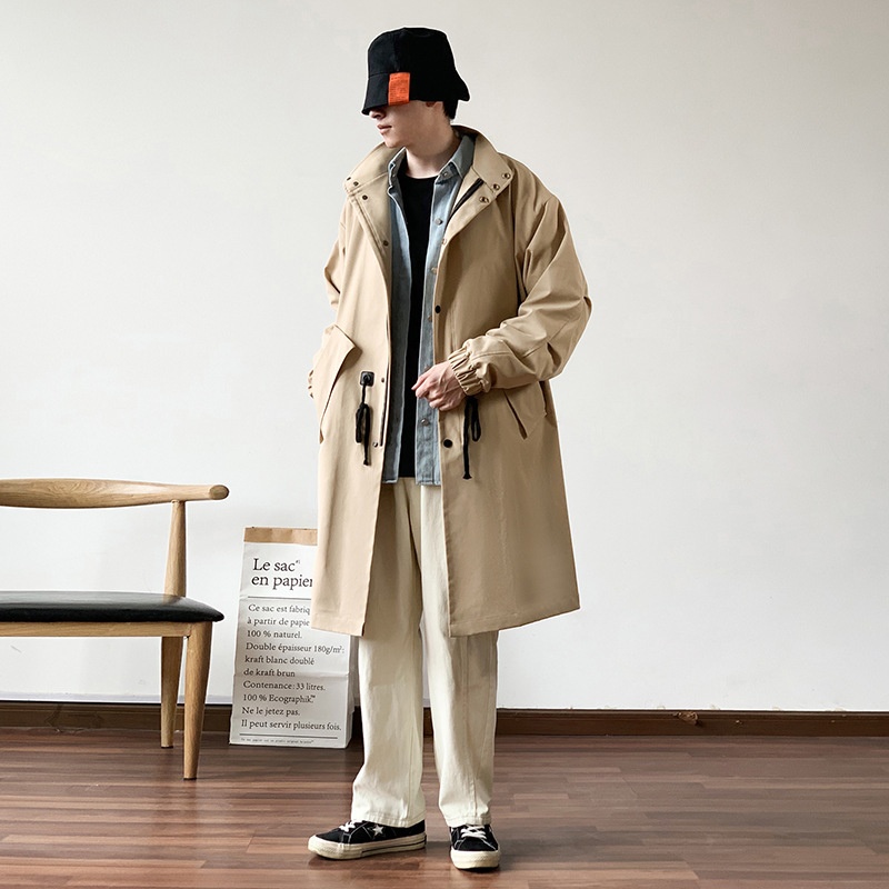Outdoor Adventure Windbreaker - Manteau Trench à Carreaux pour Homme,