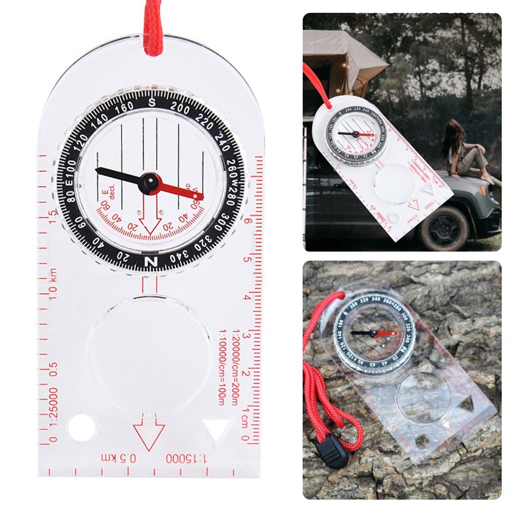 Map Compass Orienteering - Plaque de base d'orientation, boussole, randonnée,