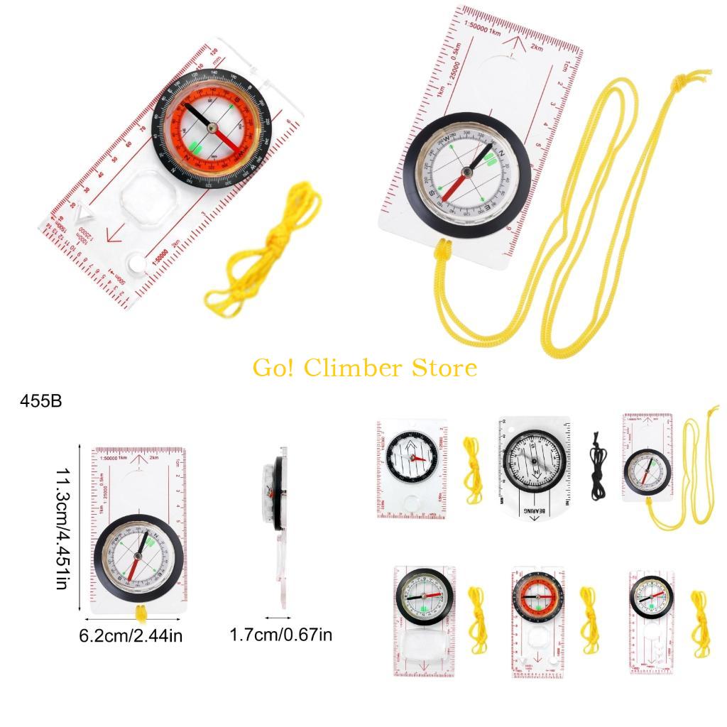 Map Compass Orienteering - Boussole d'orientation Q84C avec règle, loupes,