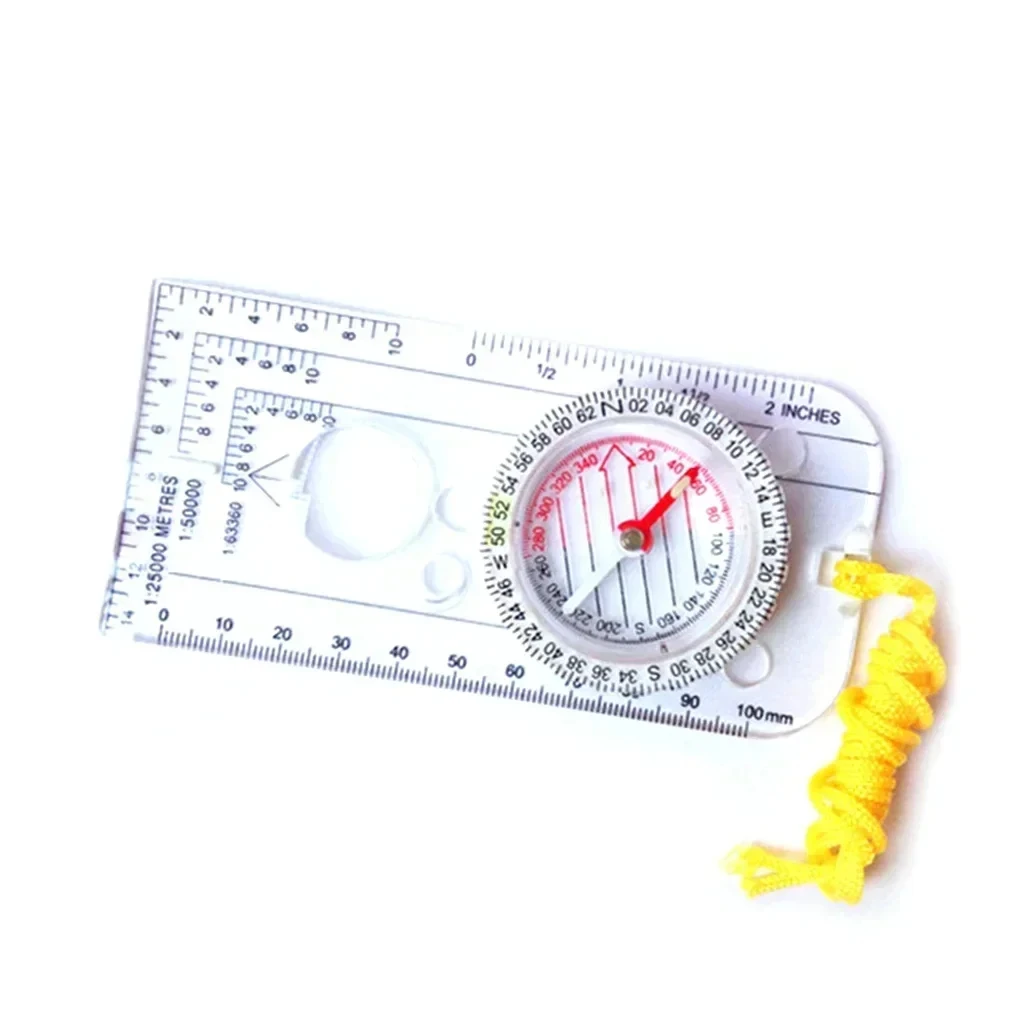 Map Compass Orienteering - Boussole d'orientation en acrylique Portable avec