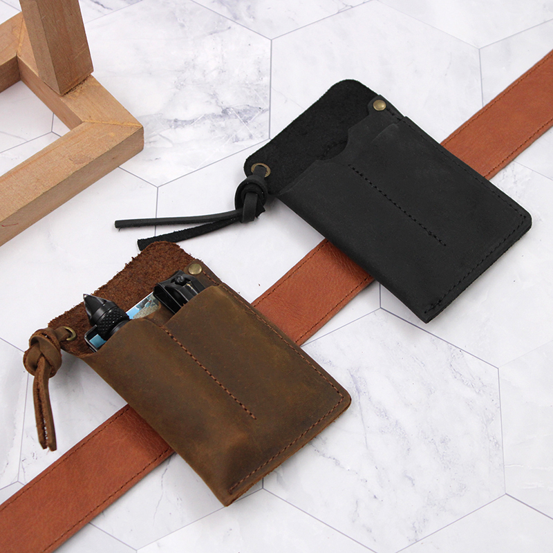 Fire Piston Starter - Gaine de rangement EDC en cuir