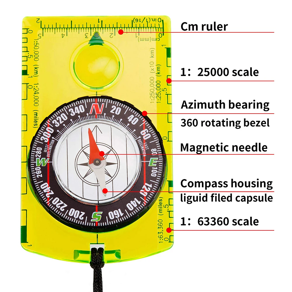 Boussole étanche, Gadget d'ext - Map Compass Orienteering avis et prix
