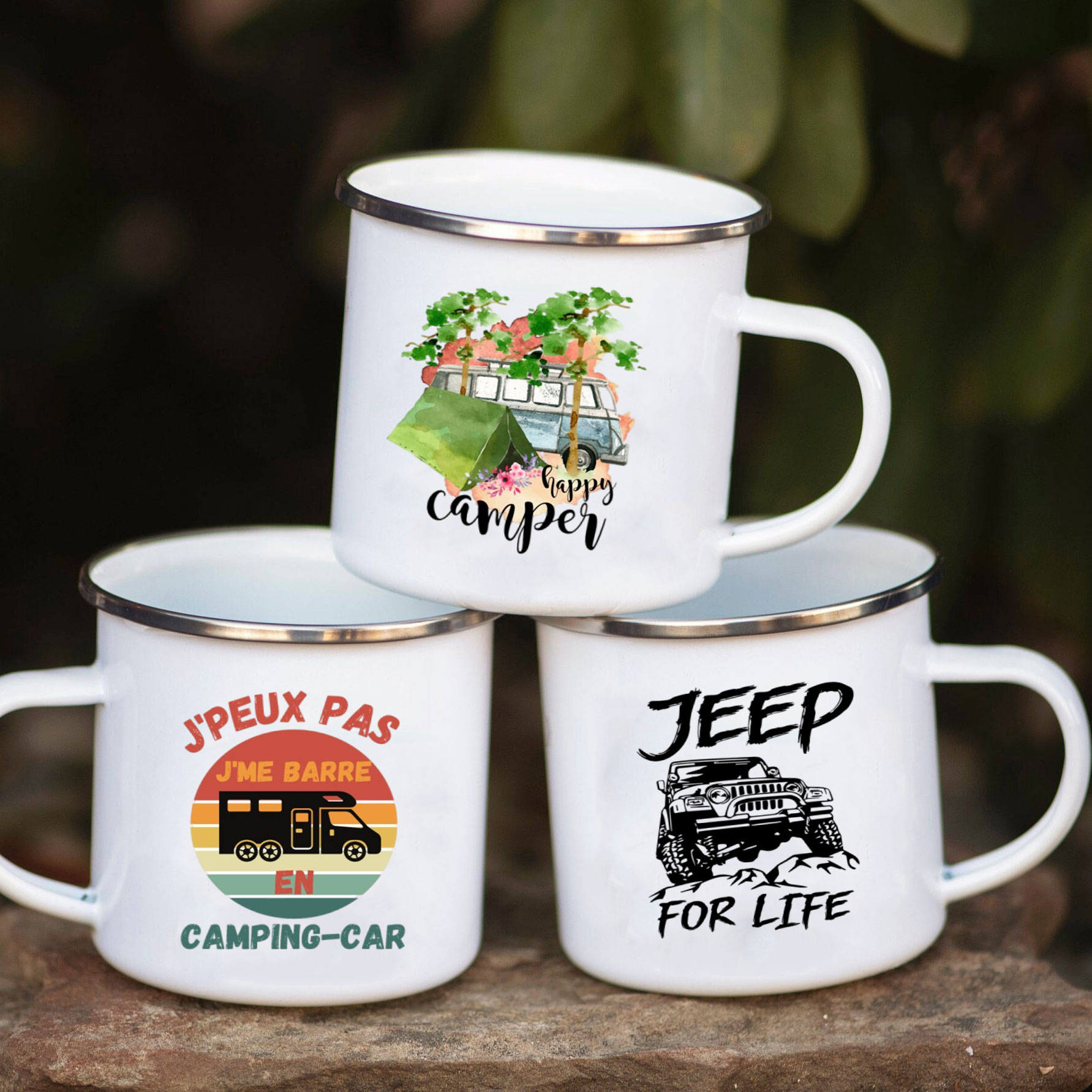 Tasse en émail de camping-car, - Outdoor Adventure Ideas avis et prix