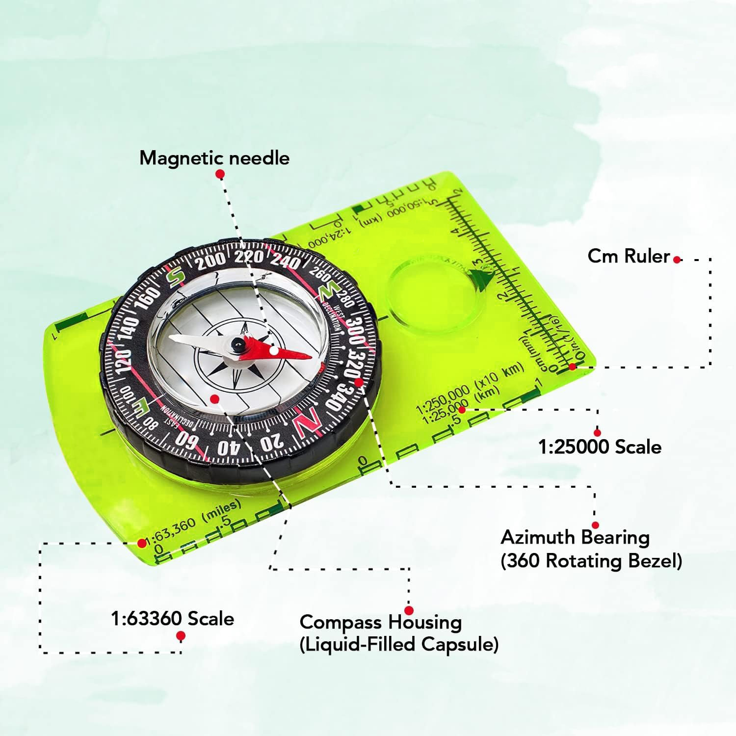 Boussole d'orientation YANBIGU - Map Compass Orienteering avis et prix