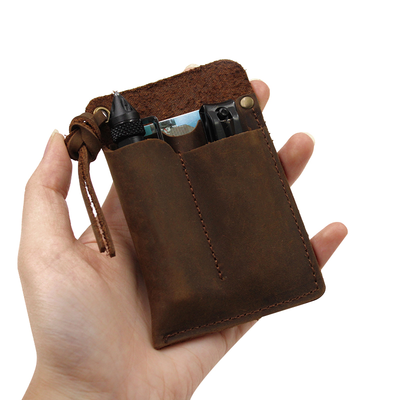Gaine de rangement EDC en cuir - Fire Piston Starter avis et prix